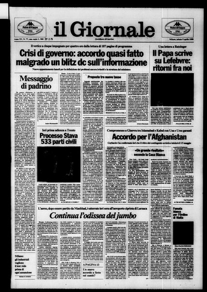 Il giornale : quotidiano del mattino